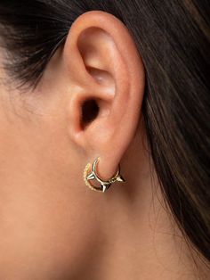 spike hoop earring Edgy Pierced Hoop Earrings As Gift, Edgy Small Hoop Pierced Earrings, Edgy Gold Hoop Earrings For Pierced Ears, Edgy Small Hoop Earrings As Gift, Edgy Single Small Hoop Earring, Edgy Hoop Earrings For Pierced Ears, Edgy Hoop Piercings For Gift, Edgy Hoop Piercings As Gift, Single Small Hoop Earring In Edgy Style