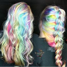 I want unicorn hair Colors For Cool Skin Tones, Crazy Hair Colors, Hair Rainbow, Hair Color Crazy, Awesome Hair