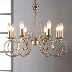 Lindby Lumiel chandelier, five-bulb | Lights.co.uk Estilo Kitsch, Antique Pendant Light, Bronze Pendant Light, Pendant Light Styles, Antique Chandelier, Led Stripes, Metal Pendant Light, Chandelier Style, Bronze Pendant