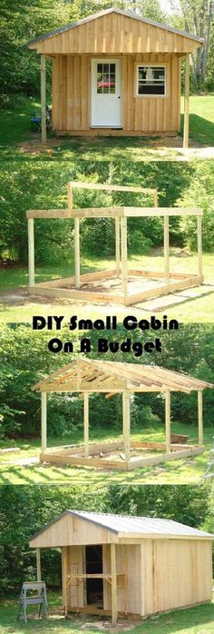 how to build a diy small cabin on a budget for the garden or backyard