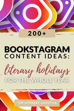 bookstagramgram with the title library holidays for the whole year, and an image of colorful