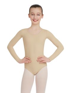 PRICES MAY VARY. Long sleeve leotard Full front lining on ballet pink, light blue, light suntan, Nude, pink and white only Moderate scooped front and back, ballet leg line Double stitched seams Recommended care: machine wash cold, delicate cycle and hang dry Ballet Legs, Dance Gear, Girls Dancewear, Long Sleeve Leotard, Girls Leotards, Basic Long Sleeve, Soft Leggings, In The Studio, Girls Long Sleeve