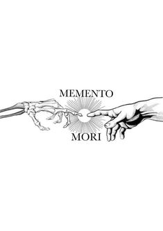 two hands touching each other with the words'mementoo moru'above them