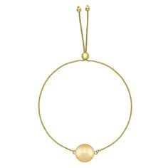 14K Yellow Gold adjustable Bolo Bracelet with a 9mm Golden South Sea Pearl. The bracelet adjusts to approximately 8.75". Golden South Sea Pearls, Bolo Bracelet, Sea Pearl, South Seas, South Sea Pearls, Sea Pearls, Fine Jewels, Pearl Jewelry, Yellow Gold