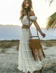 Outfit Boho Chic, Circle Maxi Skirt