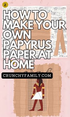 papyrus making tutorial for kids, for ancient egyptian theme hands on learning Egypt Crafts For Kids, Diy Toys For Kids, Egypt Crafts, Papyrus Paper, Egyptian Theme