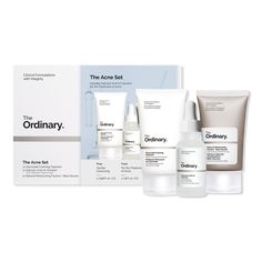 The Acne Set 2.0: 3-Step Regimen - THE ACNE SET 2.0FeaturesGlucoside Foaming Cleanser: a gel-like foaming cleanser that effectively helps remove dirt and environmental impurities.Salicylic Acid 2% Solution: a water-based serum offering surface level exfoliation which encourages the natural shedding of dead skin and helps clear up pores.Natural Moisturizing Factors + Beta Glucan: a lightweight gel moisturizer designed to provide all day hydration after just one application.IncludesGlucoside Foami The Ordinary Acne, Forehead Acne, Haut Routine, Beta Glucan, Foaming Cleanser, Clearer Skin, Oily Skin Care, Dior Addict, Shower Routine