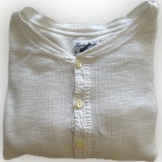 Nwot J.Crew X Homespun Knitwear L/S Old-Timer Henley In White, Xl White Henley For Fall, Classic Short Sleeve Cotton Sweater, Cotton Ribbed Cardigan, White Cotton Henley For Fall, White Relaxed Fit Cotton Henley, Everyday White Waffle Knit Tops, Classic Cotton Henley For Spring, White Waffle Knit Top For Loungewear, White Relaxed Fit Cotton Cardigan