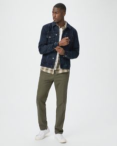 Colored Denim, Mens Denim, Shades Of Green, Straight Jeans, Dark Green, Casual Pants, Full Length, Jeans Size, Dress Up