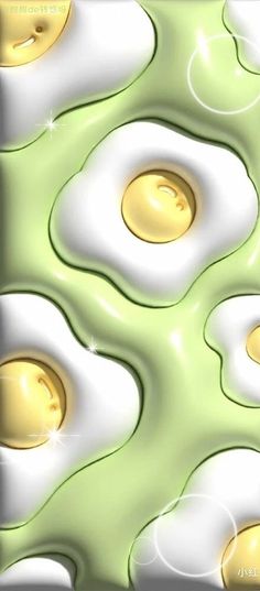 an abstract background with eggs and bubbles