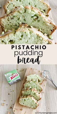 Pistachio Pudding Bread | Lynn Mumbing Mejia Pudding Bread Recipe, Pistachio Bread Recipe, Pudding Bread, Pistachio Bread, Pistachio Dessert, Pistachio Recipes, Pistachio Pudding, Bread Recipes Sweet, Dessert Bread