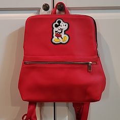 Red Disney Mickey Mouse Backpack; New Never Used But Without Tags Affordable Red Disney Bags, Cheap Red Disney Bags, Cheap Red Backpack For Disney Trips, Cheap Casual Mickey Mouse Backpack, Cheap Mickey Mouse Backpack For School, Cheap Mickey Mouse Backpack For Travel, Cute Red Backpack For Travel, Cute Red Travel Backpack, Red Minnie Mouse Backpack For Disney Trips