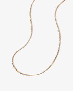 Made in 18K gold over brass Adjustable chain length: 22 to 24 inches; 55 + 2.5 + 2.5 cms Chain only — charms sold separately SKU: CN598GLD22 14k Gold-filled Yellow Gold Pendant Necklace, Adjustable Pendant Chain Necklace In 14k Gold, Everyday Pendant Necklace With Curb Chain, Adjustable Yellow Gold-plated Charm Necklaces, Adjustable Yellow Gold Plated Charm Necklaces, Gold Pendant Chain Necklace With Delicate Chain, Gold Chain Necklace With Delicate Pendant, Gold Delicate Pendant Chain Necklace, Yellow Gold 14k Gold-filled Necklace With Adjustable Chain