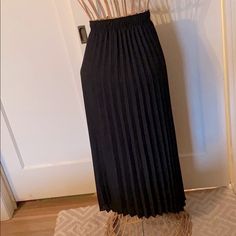 Loft Pleated 33in Skirt. Fully Lined, Brand New With Tags Casual Fitted Full-length Pleated Skirt, Black Pleated Full-length Skirt, Full-length Pleated Black Skirt, Black Full-length Flowing Pleated Skirt, Full Length Black Pleated Skirt, Black Full Length Flowy Pleated Skirt, Full Length Flowy Black Pleated Skirt, Full Length Black Flowy Pleated Skirt, Black Fitted Full Length Pleated Skirt