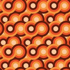 an orange and brown pattern with circles on the bottom, which is very similar to those ones