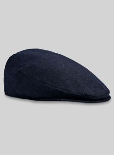 Set a distinct elegance with our Playman Blue Denim Tweed Flat Cap, that enhances a stunning charm. 
 
 Crafted from pure wool, the tweed cap combines understatement and sophistication for an on-trend look dripping with old world cool. 
 
 Get a collection that you won't find anywhere else. Wool Flat Cap For Spring, Spring Wool Flat Cap, Classic Navy Wool Hat, Navy Wool Casual Hat, Casual Navy Wool Hat, Classic Navy Flat Cap, Fitted Tweed Hat Casual Style, Casual Fitted Tweed Hat, Fitted Tweed Casual Hat