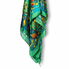 Classic Printed Silk Scarf/Shawl - Green Look truly classic and timeless with the beautiful green Classic Printed Silk Scarf/Shawl. This fashionable accessory is a must-have and offers a simply elegant design that can be used as a headwrap, scarf, or shawl. Cut from luxurious silk, this unique scarf/shawl creates a beautiful combo of style and comfort that can instantly upgrade any look. Whether you are out for a night on the town or simply need an extra layer of warmth for your daily routine, t Traditional Luxury Silk Scarf As Gift, Bohemian Green Pashmina Shawl In Traditional Drape, Festive Green Shawl, Green Silk Pashmina Shawl, Bohemian Green Pashmina Dupatta, Traditional Green Scarves For Festive Season, Green Bohemian Shawl Dupatta, Elegant Green Festive Pashmina Shawl, Green Pashmina Dupatta With Traditional Drape