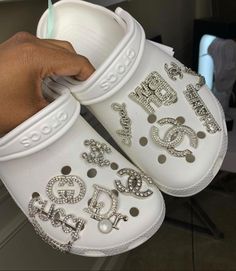 Cute Crocs Shoes, Crocs Outfit, Crocs Slides, White Crocs