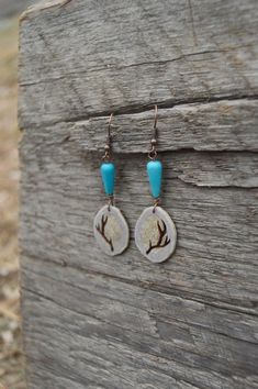 Rustic Drop Earrings Jewelry Gift, Rustic Drop Earrings As A Gift, Rustic Drop Earrings Jewelry For Gift, Handmade Rustic Jewelry For Outdoor, Rustic Drop Earrings, Rustic Dangle Earrings As A Gift, Rustic Dangle Earrings For Gift, Antler Accessories, Hunting Crafts