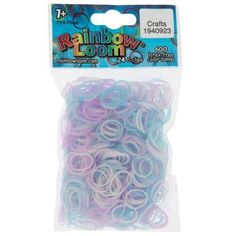 rainbow loom bracelets in purple and blue, pack of 12 - 1 / 4