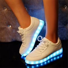 Shoes For Teens, Luminous Shoes, Glow Shoes, Couple Sneakers, Light Shoes, Led Shoes, Light Up Shoes, Inside Shoes, Lit Shoes