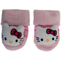 Size: Infants Unisex 0-6M Color: Pink, White, Black & Yellow Content: 98% Polyester & 2% Spandex Pattern: Stripes Quantity: 1 Pair Care: Turn Inside Out Machine Wash, Cold With Like Colors Only Non-Chlorine Bleach When Needed Tumble Dry Low Do Not Iron Cover your child's cute little toes in these Hello Kitty Infant Turn-Cuff Socks. They're light pink with stripes around the foot and a turn-cuff at the top. On front of each sock is a darling Hello Kitty plush head with embroidered features. Cozy Hello Kitty Baby Stuff, Baby Hello Kitty, Hello Kitty Baby, Kitty Baby, Kitty Plush, Hello Kitty Plush, Frame Decor, Comfortable Dress, Our Baby