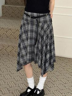 ⚡Buy 2024 Low Rise Plaid Asymmetric-Hem Midi A-Line Skirt Black S under $23.00 in Skirts at AnotherChill.com Online. Style: Casual/Street/Y2K/Sweet/Vintage/Preppy. Fabric Content: Polyester. Fit Type: Slim Fit. Length: Midi Skirt. ✓2024 S/S OUTFITS. Check reviews and buy Low Rise Plaid Asymmetric-Hem Midi A-Line Skirt today. Trendy Black Skirt With Asymmetrical Hem, Casual Asymmetrical Hem Skirt For Fall, Black High-low Hem Skirt For Fall, Casual Pleated Skirt With Asymmetrical Hem, Casual Asymmetrical Relaxed Skirt, Casual Asymmetrical Denim Skirt, Casual Fitted Asymmetrical Skirt, Casual Asymmetrical Skirt, Casual Black Skirt With Asymmetrical Hem