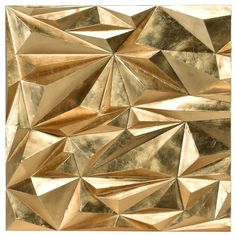 an abstract gold wallpaper with many different shapes and sizes, including triangular shaped triangles