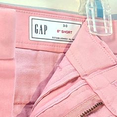 Gap Mens 8" Vintage Style Shorts. Size 3o Light Pink In Color. Nwt. Great Summer Color. 30" Waist, 8" Inseam. 98% Cotton And 2% Spandex Stretch Fabric. Casual Or Dressy. Flat Front. Brand New. Model Pics Are To Show The Fit Only, Same Style As The Item For Sale But Not The Actual Item For Sale In This Listing. Questions - Please Comment Below. We Ship Within 1-3 Business Days. Item(S) Comes From A Smoke-Free Environment. Thank You For Taking A Look At Our Listing And Shopping With Us! Gap Pink Cotton Bottoms, Gap Spring Short Bottoms, Gap Spring Shorts, Gap Fitted Cotton Shorts, Spring Gap Bottoms With Built-in Shorts, Gap Bottoms With Built-in Shorts For Spring, Gap Pink Shorts, Gap Shorts With Pockets For Spring, Fitted Cotton Shorts By Gap