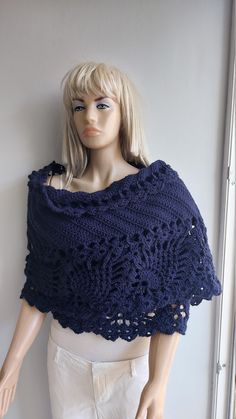 "Please ask me to send you the link to the color options.  This crochet shawl will be a beautiful accessory in your wardrobe. A soft yarn 100% acrylic is used. This shawl is a good choice if you have skin sensitivity to wool and looking for a wedding shawl for your autumn / winter wedding. The shawl is chunky to get a more cozy use. It looks good with denims also! You may see everybody looking you when you have it on your shoulders while walking along the street :) You will be more beautiful wit Crochet Scarf Shawl, Cozy Gloves, Cozy Wedding, Wedding Shawls, Gloves Design, Crochet Wedding, Bridal Shawl, Bridal Wrap, Scarf Crochet