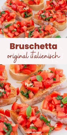 bruschetta with fresh tomatoes and basil on toasted english muffins