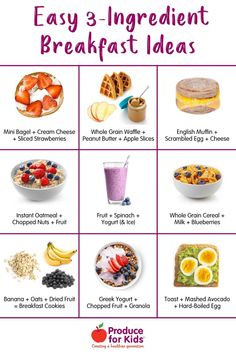 an image of breakfast foods that are easy to eat