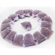 several pieces of purple cake sitting on top of each other