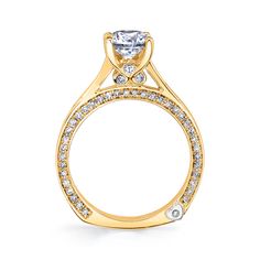 This ring has two personalities -- from the top it is relaxed and quiet, and from the side, it’s ready to party! The Crave engagement ring appears to be a solitaire at first glance until you see the beautiful side detail set with 77 accent diamonds on the profile, for a total weight of 0.405 carats, leading you to the Mark Schneider trademark Secret Heart. If you want a ring that is versatile and a nice mix of classic and contemporary, you may want to try on the Crave engagement ring and see how Two Personalities, 77 Diamonds, Unique Diamond Rings, Engagement Ring Sizes, Stylish Dress Book, Wooden Jewelry Boxes, Engagement Jewelry, Gold Platinum, Unique Engagement Rings