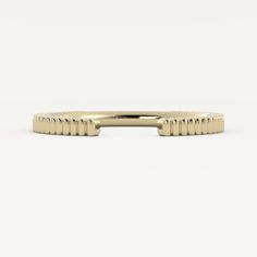 Edison features a uniform vertical groove gold design on 3/4th of the band with a 6mm gap. Modern Adjustable Yellow Gold Bands, Modern Adjustable Gold Bands, Modern Gold Open Band, Adjustable Timeless Yellow Gold Band, Gap Wedding Band, Olive Avenue, Olive Avenue Jewelry, Jewelry Companies, New Face