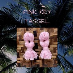 These pastel, pink tassel earrings are intricately tethered together to form a unique shape. Each would look great with jeans or dressed up in your favorite dress for a night out on the town. Held together on a hook that is sterling silver plated, these will make a great addition for any jewelry collectors. Pink Beaded Tassel Earrings For Beach, Pink Tassel Earrings As Gift, Pink Tassel Earrings For Summer Gifts, Trendy Pink Tassel Earrings, Trendy Pink Tassel Jewelry, Pink Fringe Tassel Dangle Earrings, Pink Dangle Tassel Earrings With Fringe, Pink Dangle Tassel Earrings For Spring, Trendy Pink Dangle Tassel Earrings