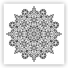 a black and white snowflake on a white background