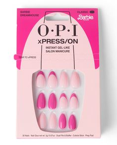 Cheap Kawaii Clothes, Natural Nail Tips, Barbie Land, Opi Pink, Nails Opi, City Nails, Barbie Dreamhouse, Long Press On Nails, Nail Effects