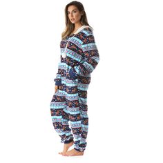 COMFORTABLY WARM AND SNUG: These adult bodysuit pajamas are made using ultra-soft synthetic material that feels incredibly cozy and keeps you warm during those cold nights. INDULGE YOUR FUN SIDE: Whether youre a girlie girlie, animal print lover, or all about those whimsical patterns, youll find your perfect adult hooded bodysuit from our fun prints and beautiful clash of color. ULTRA COMFORTABLE FIT: All the sizes from XS-XXL fit true to size and are designed to be comfortably roomy to allow fo Cozy Winter Onesie For Sleep, Hooded Onesie For Pajama Party In Winter, Hooded Onesie For Winter Pajama Party, Super Soft Onesie For Winter Loungewear, Super Soft Winter Onesie For Loungewear, Blue Winter Onesie For Sleep, Blue Winter Sleep Onesie, Casual Winter Onesie For Sleep, Casual Winter Sleep Onesie