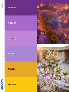 the color scheme is purple, yellow and orange