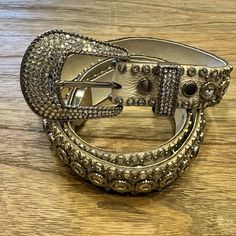 Kippys Leather Belt Crystallized With Swarovski. Size 34 Never Worn. Genuine Leather Belt, Leather Belt, Belts, Genuine Leather, Color White, Women Accessories, Crystals, Leather, Women Shopping