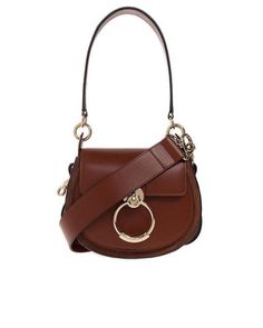 Chloé 'tess Small' Shoulder Bag in Brown | Lyst Chloe Tess, Chloe Brown, Small Shoulder Bag, Calf Leather, Chloe, Color Design, Top Handle Bag, Vogue, Models