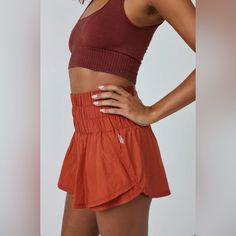 Brand: Fp Movement Fp Name: The Way Home Size: M/L Pattern: Solid Style: Crop Shorts Color: Red Earth *This Color Is No Longer Sold Material: Poly Blend Measurements: 14'' X 14'' Condition: Nwt Love The Item But Not The Price? I Love Offers! Also All Orders Over $50 Get A Free Gift! Orange Bottoms With Built-in Shorts For Loungewear, Red Athleisure Bottoms With Elastic Waistband, Stretch Red Yoga Shorts, Stretch Red Shorts For Yoga, Red Loungewear Shorts With Elastic Waistband, Red Shorts With Elastic Waistband For Loungewear, Red Elastic Waistband Shorts For Loungewear, Orange Short Bottoms For Loungewear, Orange Short Loungewear Bottoms