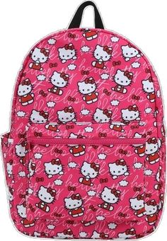 Trendy Hello Kitty Print Backpack, Pink Hello Kitty Print Casual Backpack, Casual Pink Hello Kitty Backpack, Casual Pink Hello Kitty Print Backpack, Trendy Hello Kitty Backpack For Travel, Trendy Hello Kitty Backpack For Back To School, Trendy Pink Hello Kitty Print Backpack, Casual Hello Kitty Print Backpack For Back To School, Casual Hello Kitty Backpack For Back To School