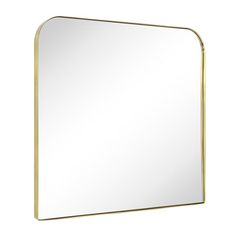 a gold framed mirror on a white background with clippings to the bottom half