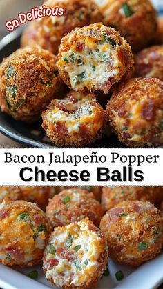 Bacon Jalapeño Popper Cheese Balls Bacon Balls Appetizers, Jalapeños Cheese Ball, Jalapeño Wrapped In Bacon, Jalapeno Poppers Cheese Ball, Jalepeno Popper Devil Eggs, Jalapeño Poppers With Bacon, Blackstone Jalapeno Poppers, Jalapeño Popper Balls