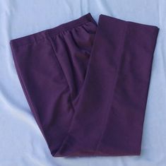 Nwot Brand: Alfred Dunner Size: 8 Color: Purple Fabric: 100% Polyester Made In Cambodia Two Side Pockets Inseam: 29.5" Machine Was Cold Water # 200810 Yellow Stretch Plain Bottoms For Workwear, Stretch Plain Pants For Fall, Fitted Pull-on Style Pants, Purple Bottoms With Elastic Waistband For Fall, Fitted Purple Bottoms With Elastic Waistband, Relaxed Fit Solid Color Flat Front Pants, Fitted Plain Bottoms For Workwear, Purple Relaxed Fit Full Length Bottoms, Purple Relaxed Fit Bottoms