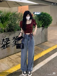 Asian Style Outfits, Outfit Korean Style, Korean Outfit Street Styles, Casual Day Outfits, Korean Fashion Dress, Fashionista Clothes