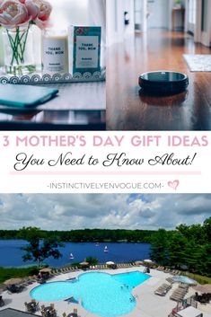 three pictures with the words 3 mother's day gift ideas you need to know about