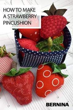 how to make a strawberry pincushion